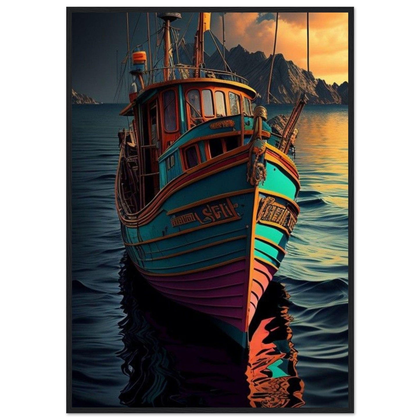 Gelato Print Material 70x100 cm / 28x40″ Tableau Mer Bateau