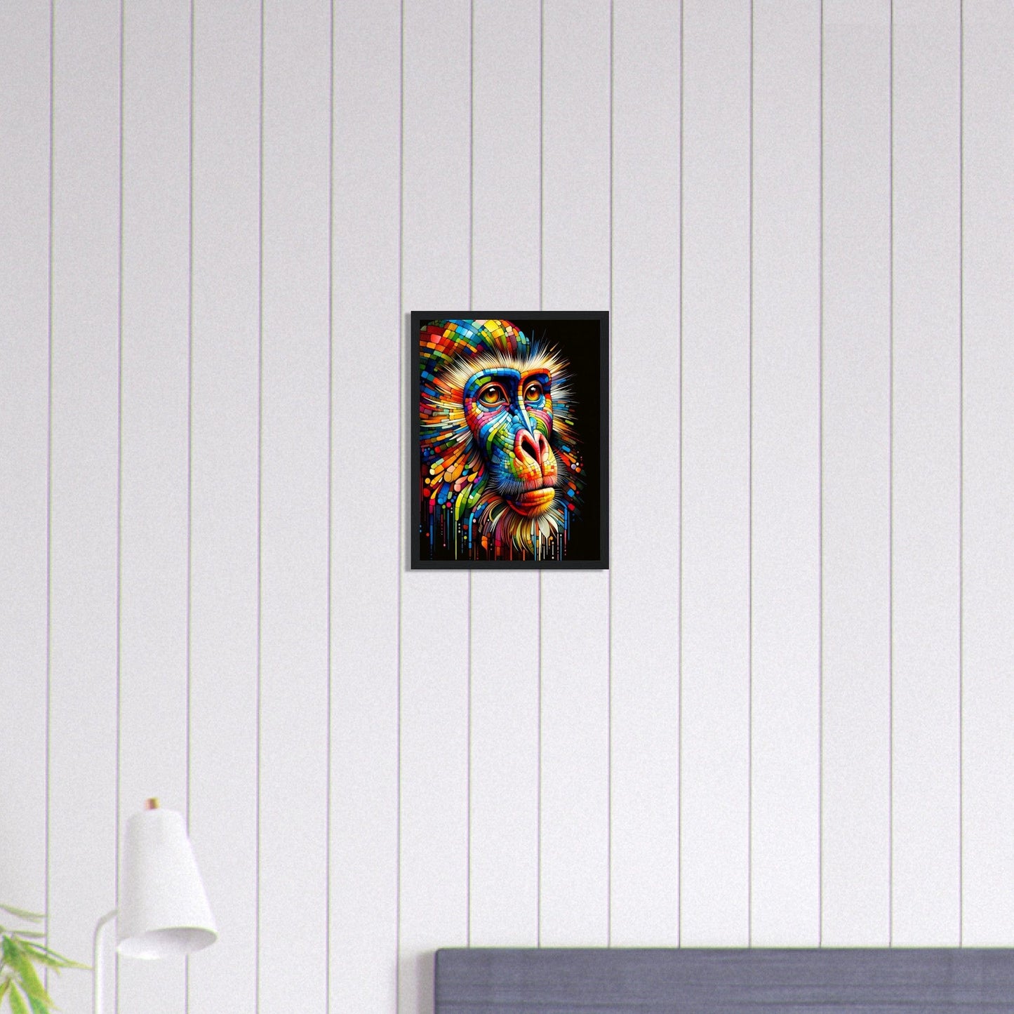 Canvanation Print Material 30x40 cm / 12x16″ Tableau Singe Pop Art Forme Géométrique