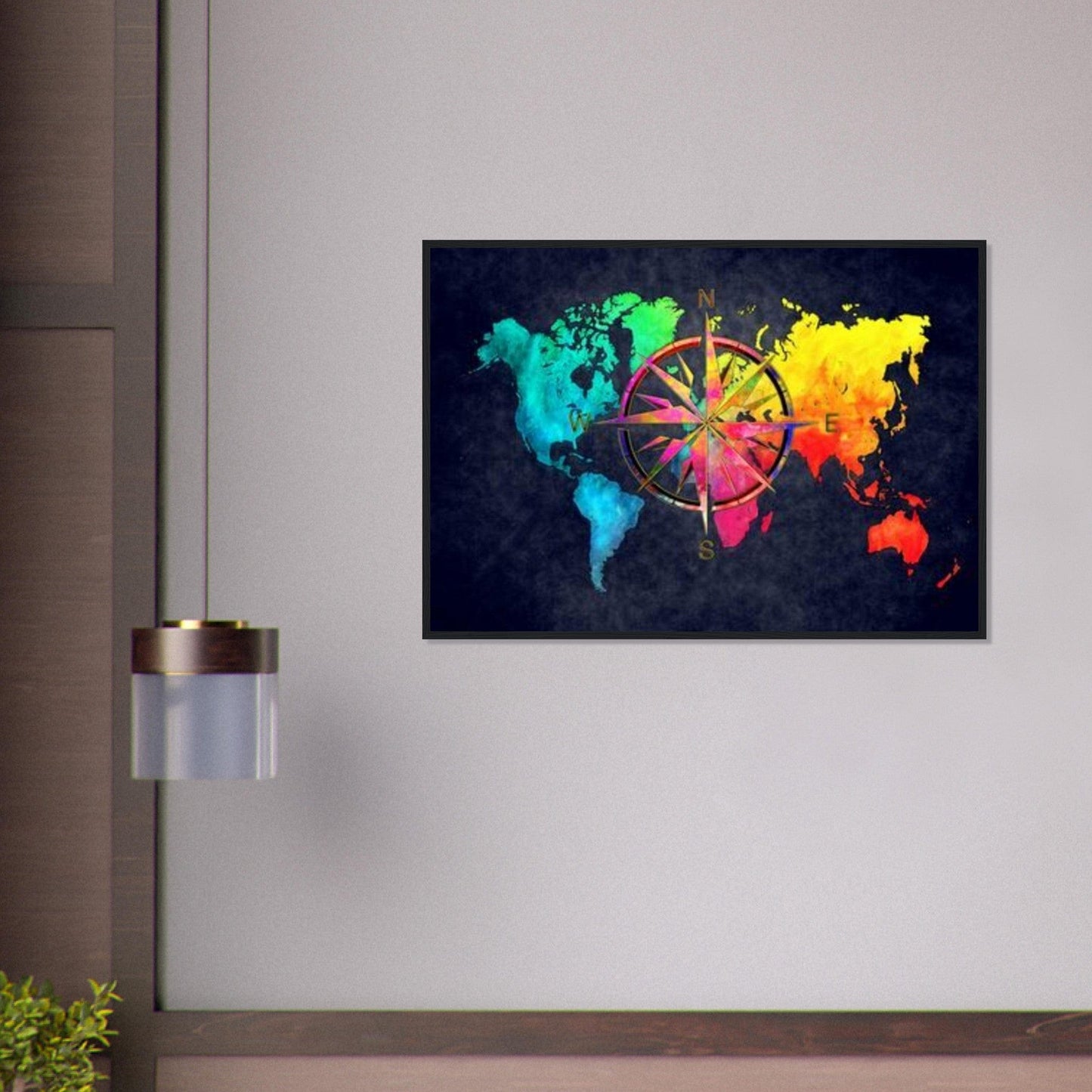 Canvanation Print Material Tableau Carte Du Monde - Au-Delà des Frontières