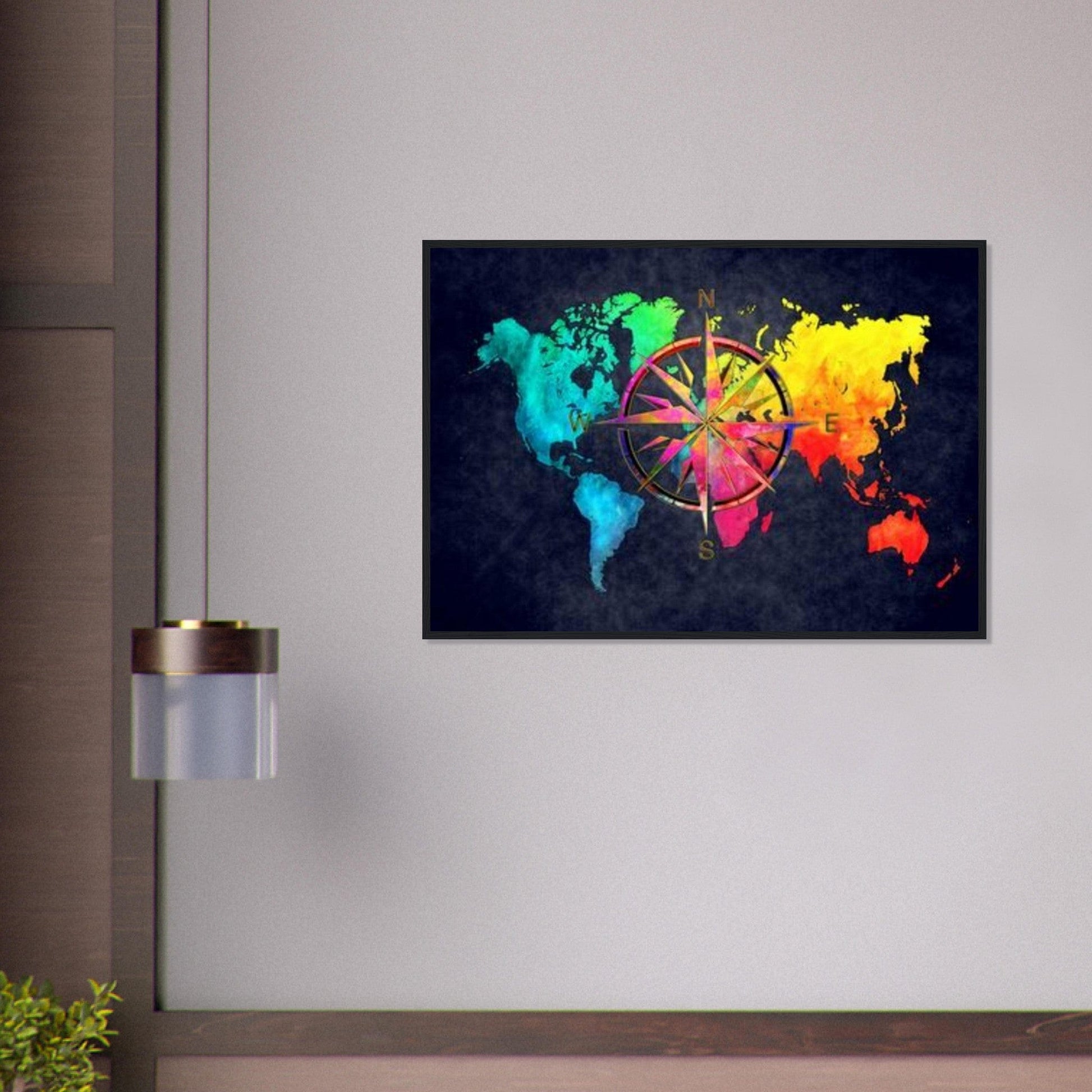 Canvanation Print Material Tableau Carte Du Monde - Au-Delà des Frontières