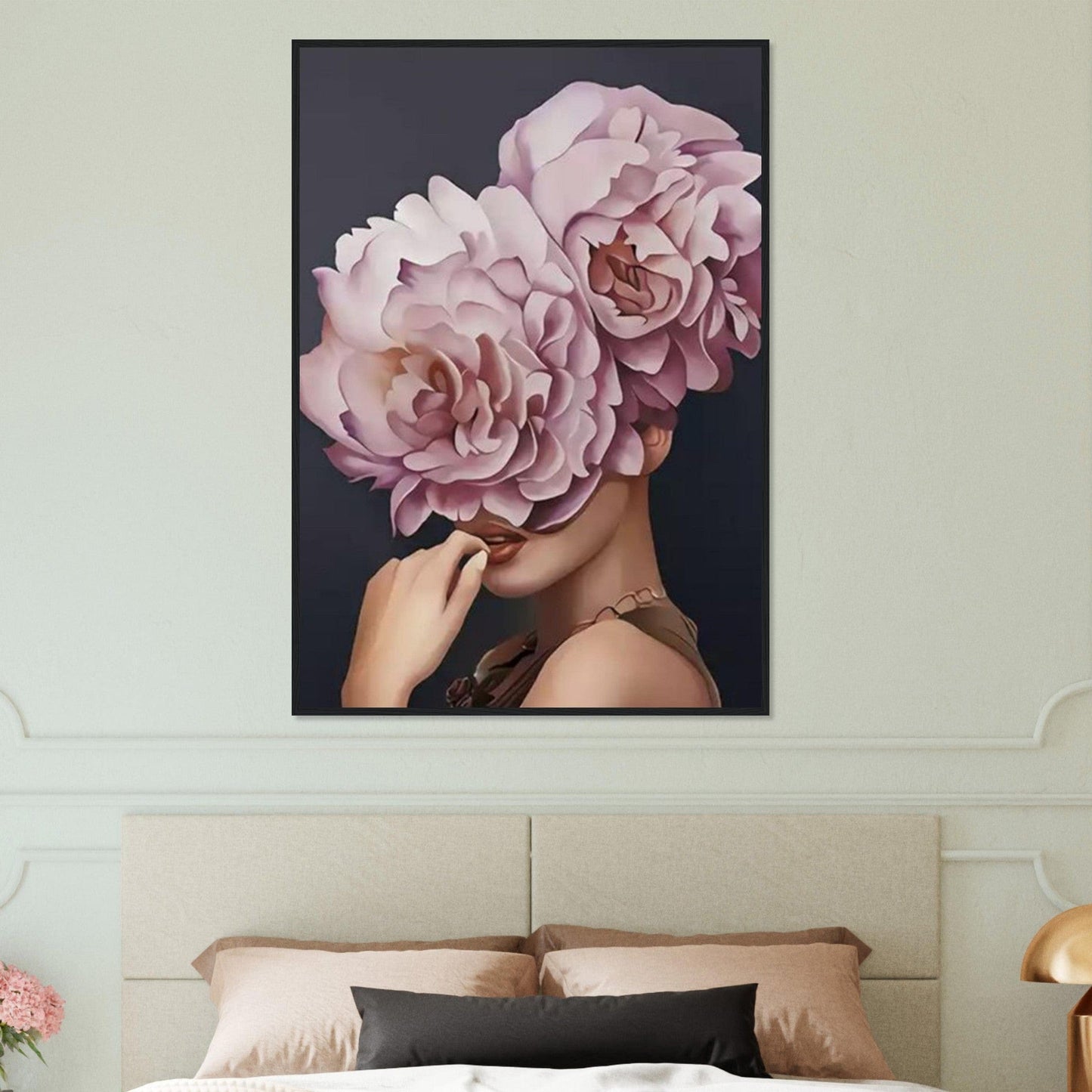 Canvanation Print Material Tableau Femme Fleurs Cheveux