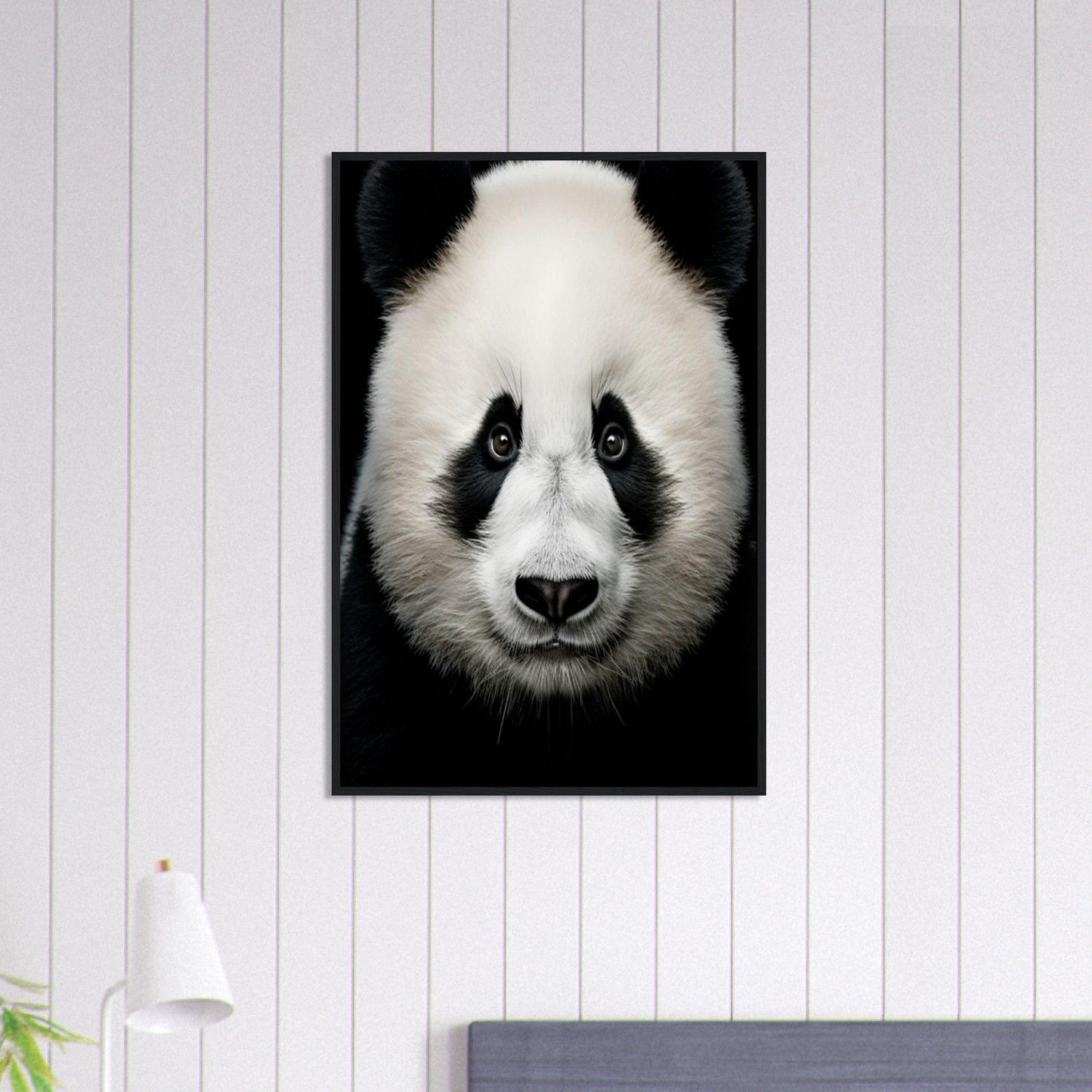 Canvanation Print Material 60x90 cm / 24x36″ Tableau Photo Noir Et Blanc-Animaux-Panda