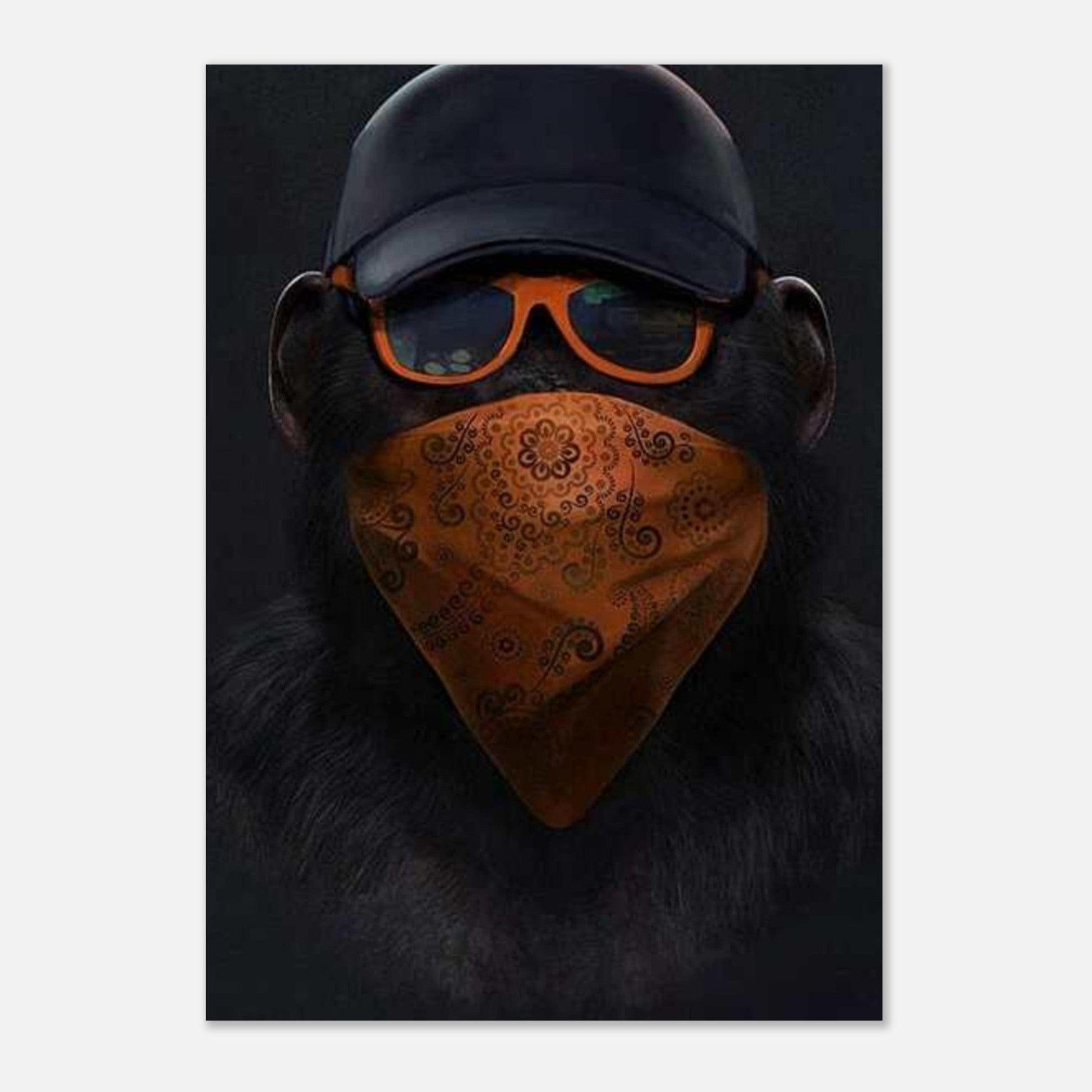 Canvanation Print Material Poster Singe Orange Noir