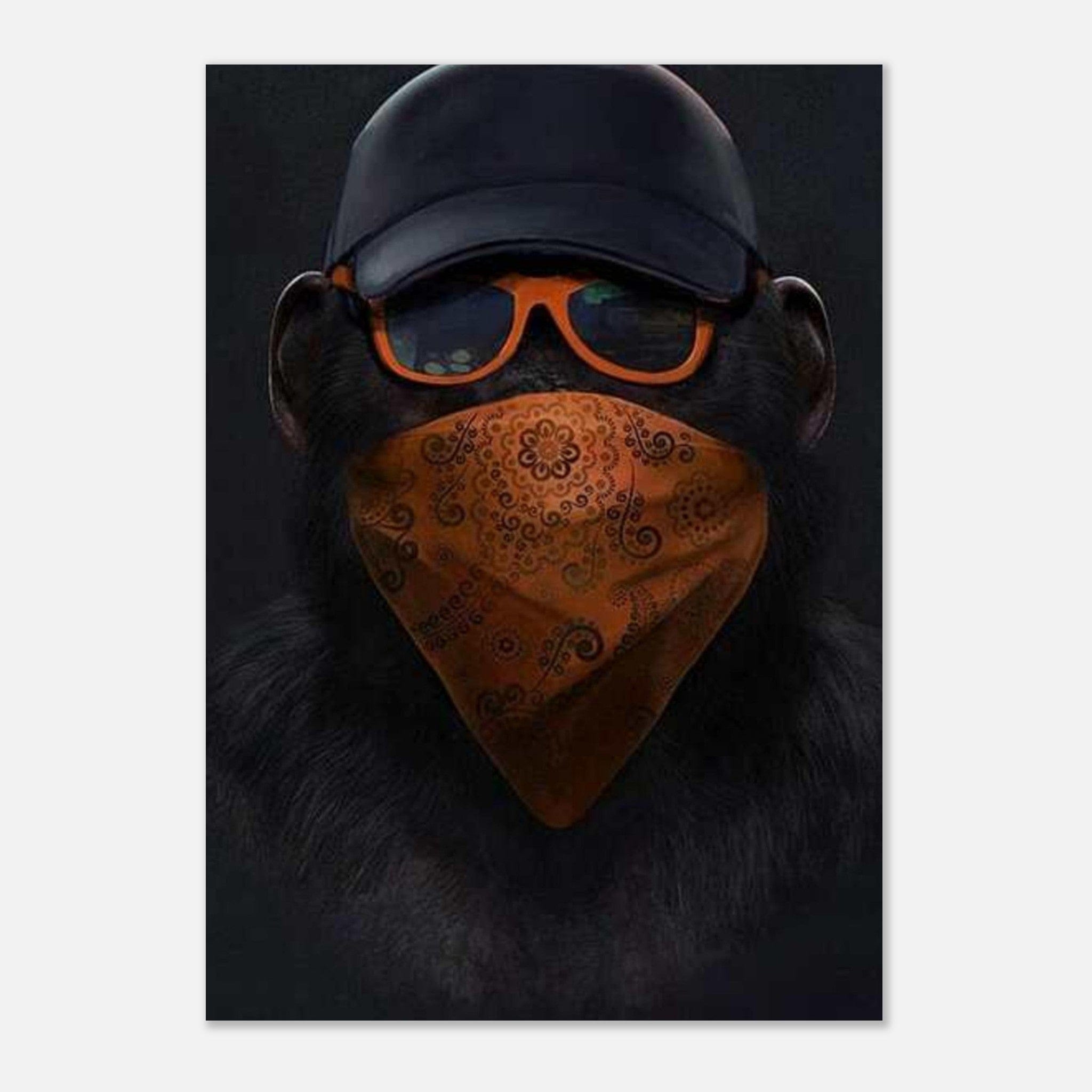 Canvanation Print Material Poster Singe Orange Noir