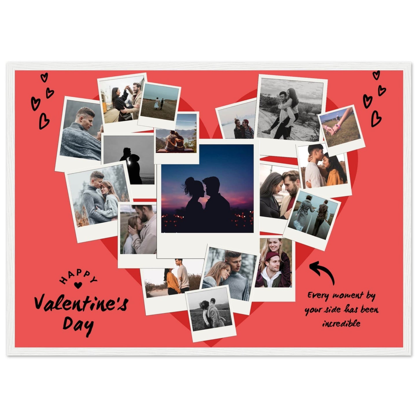 Canvanation Print Material 50x70 cm / 20x28″ / Blanc Pele Mele Cadre Photo Couple "Every Moment"