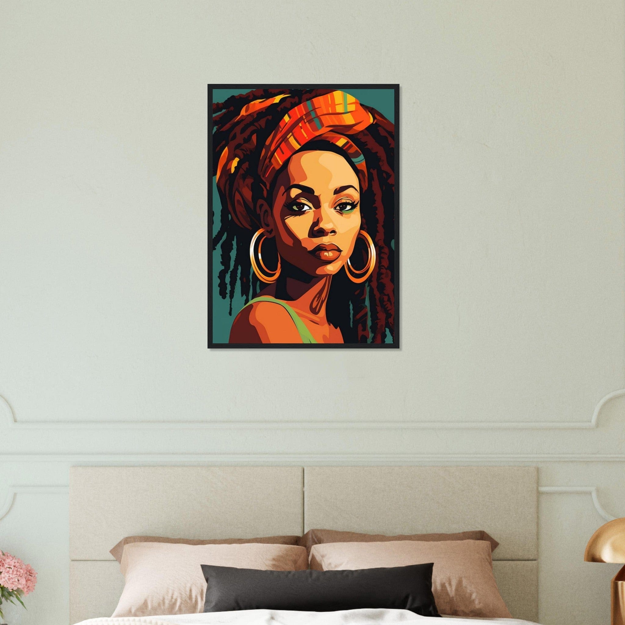 Canvanation Print Material 50x70 cm / 20x28″ Tableau Peinture Africain Village