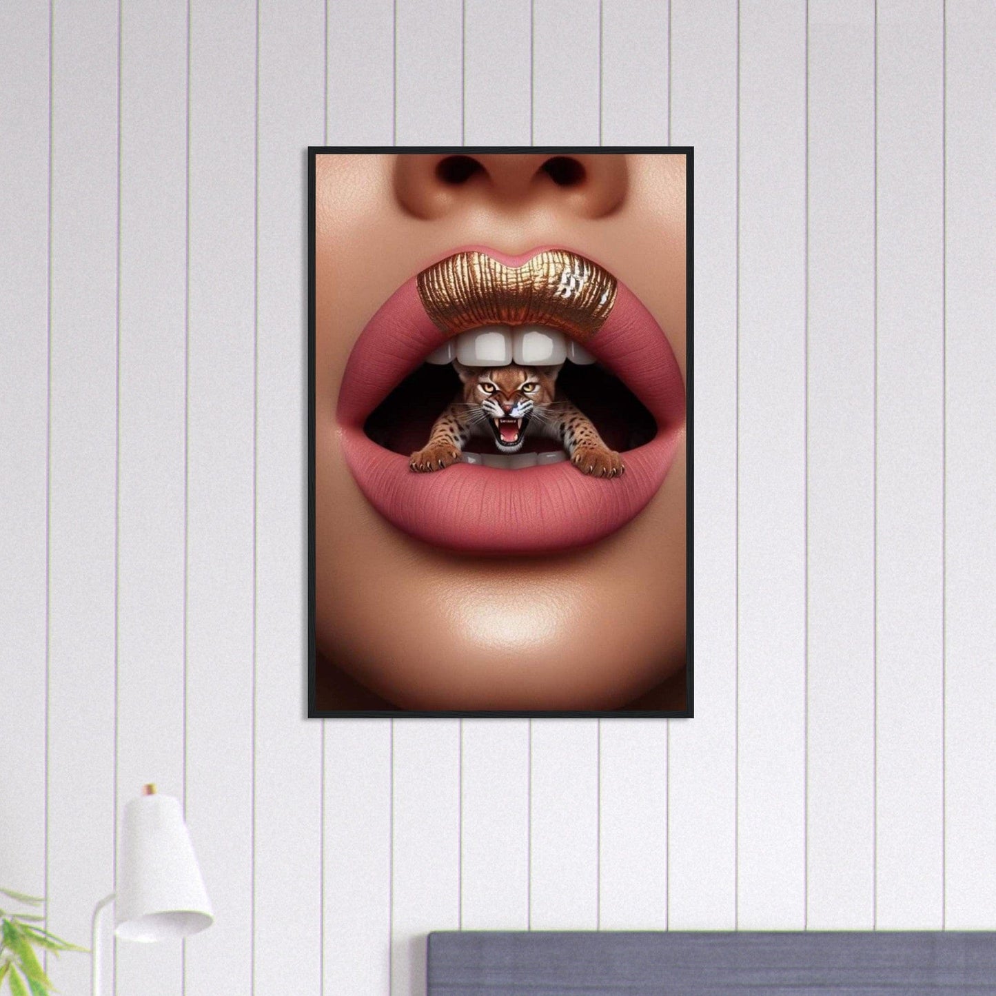 Canvanation Print Material 60x90 cm / 24x36″ Tableau Levres Tigres
