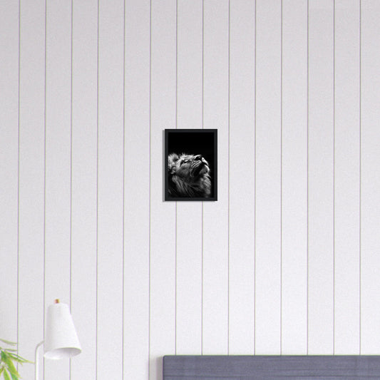 Canvanation Print Material A4 21x29.7 cm / 8x12″ Tableau Lion Art Noir