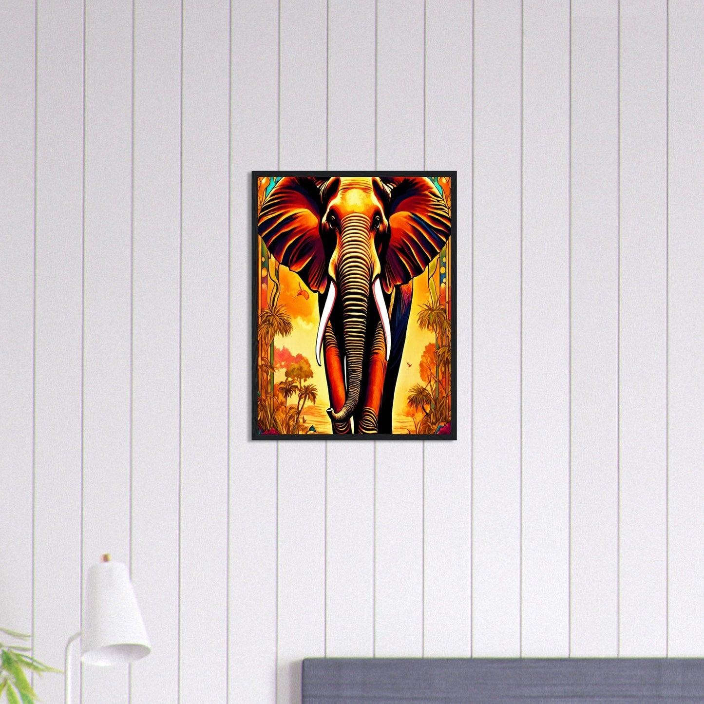 Canvanation Print Material 45x60 cm / 18x24″ Tableau Elephant Symphonie De La Savane