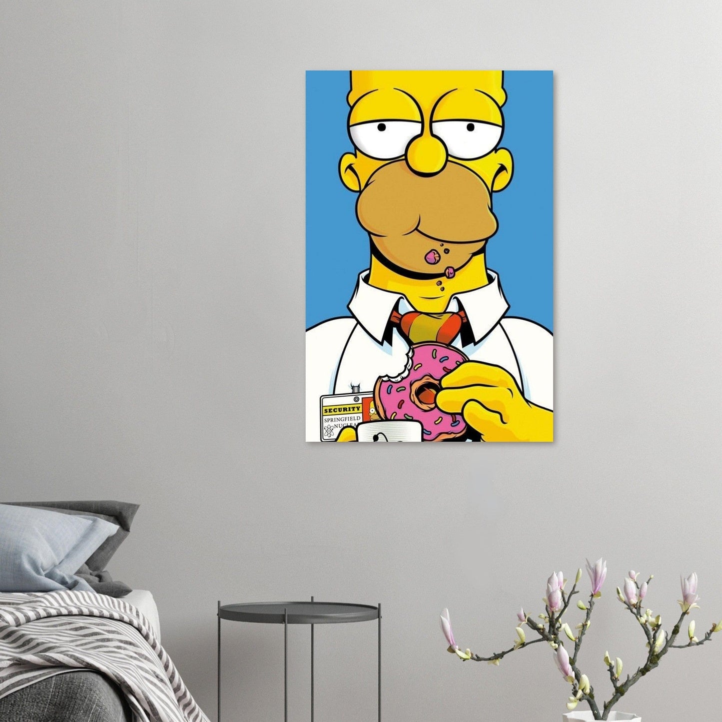Canvanation Print Material 60x90 cm / 24x36″ / Poster Poster Et Tableau Homer Simpson Qui Mange Un Donut
