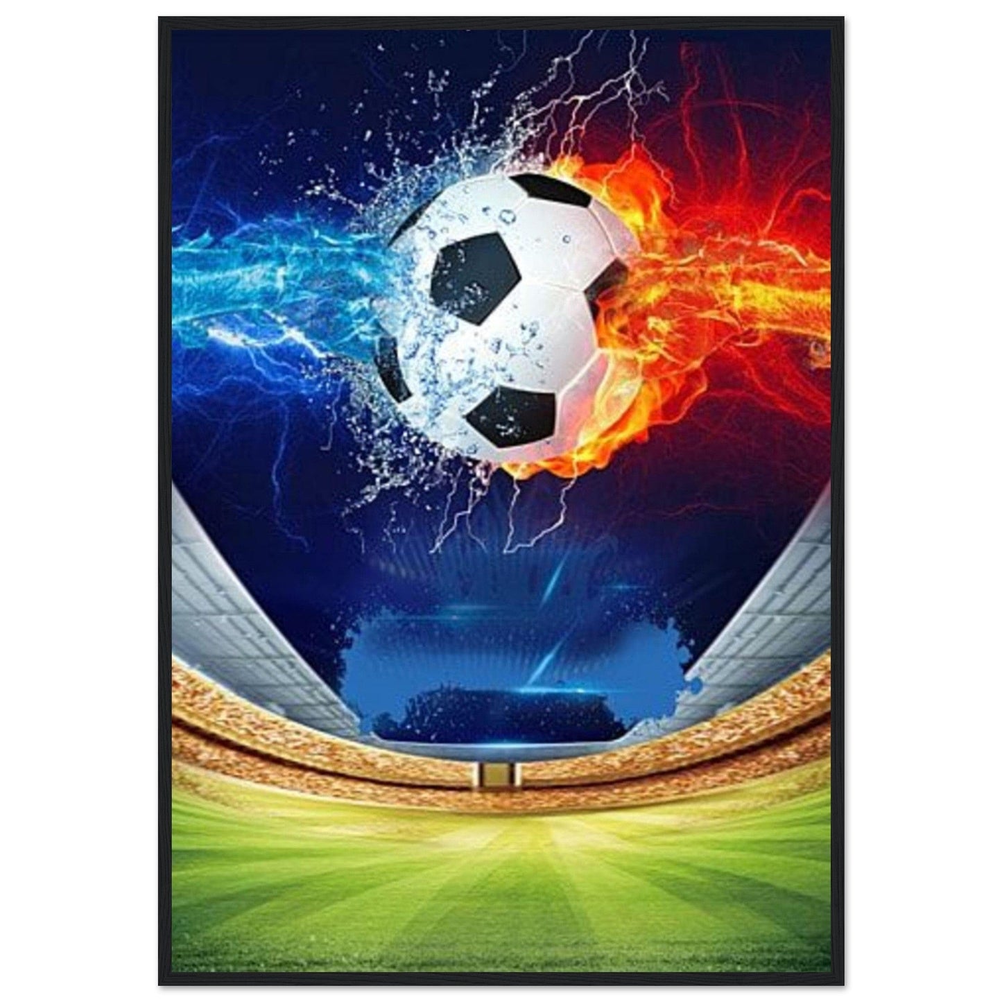 Canvanation Print Material 70x100 cm / 28x40″ Tableau Football Eau Feu