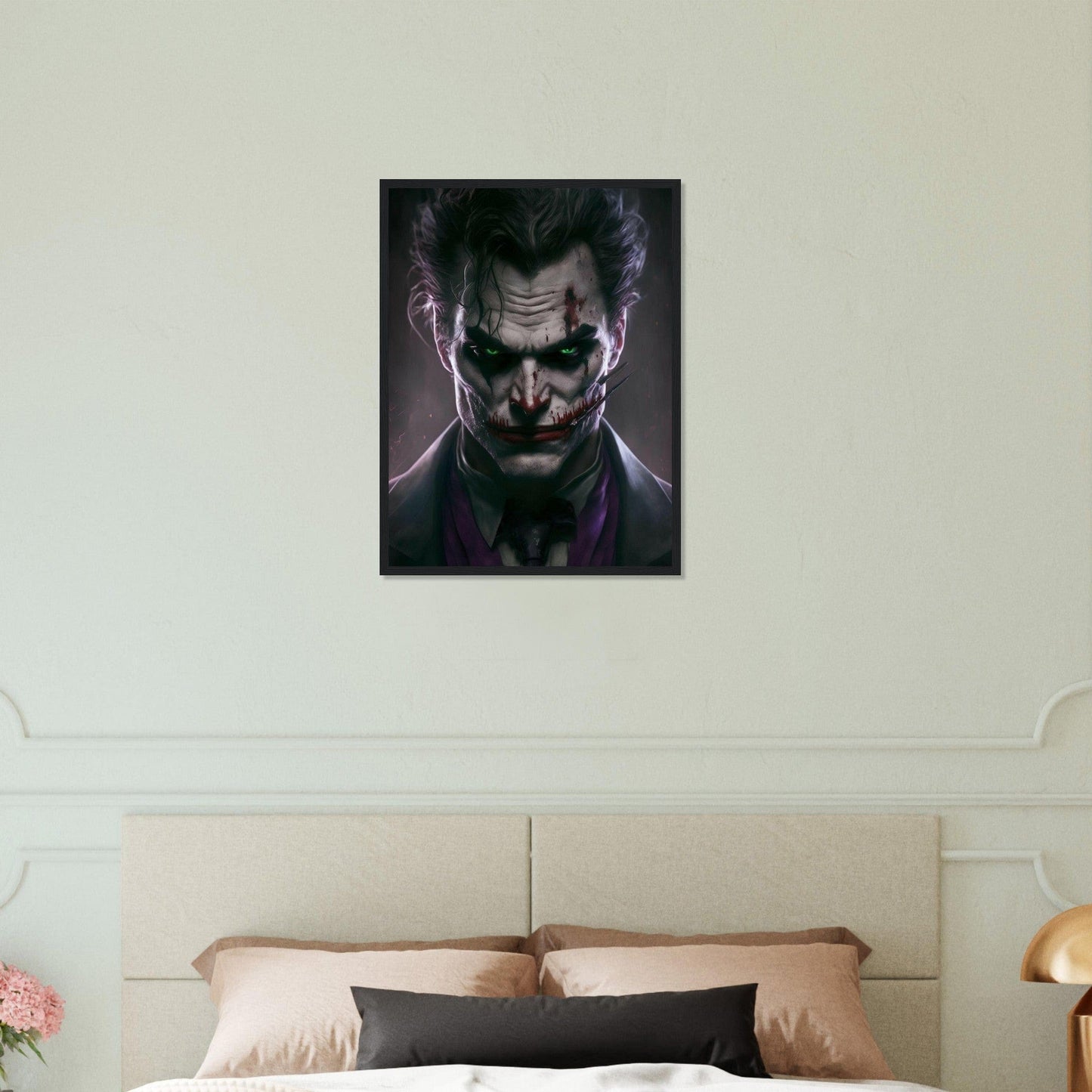 Canvanation Print Material 45x60 cm / 18x24″ Tableau Joker Noir Et Blanc