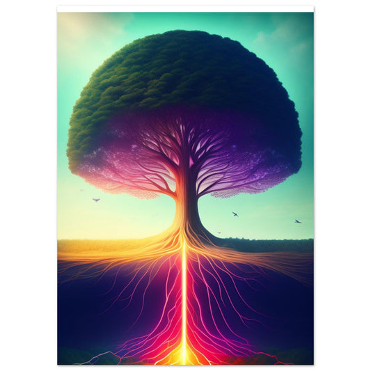 Gelato Print Material 50x70 cm / 20x28″ Affiche Avec Arbre