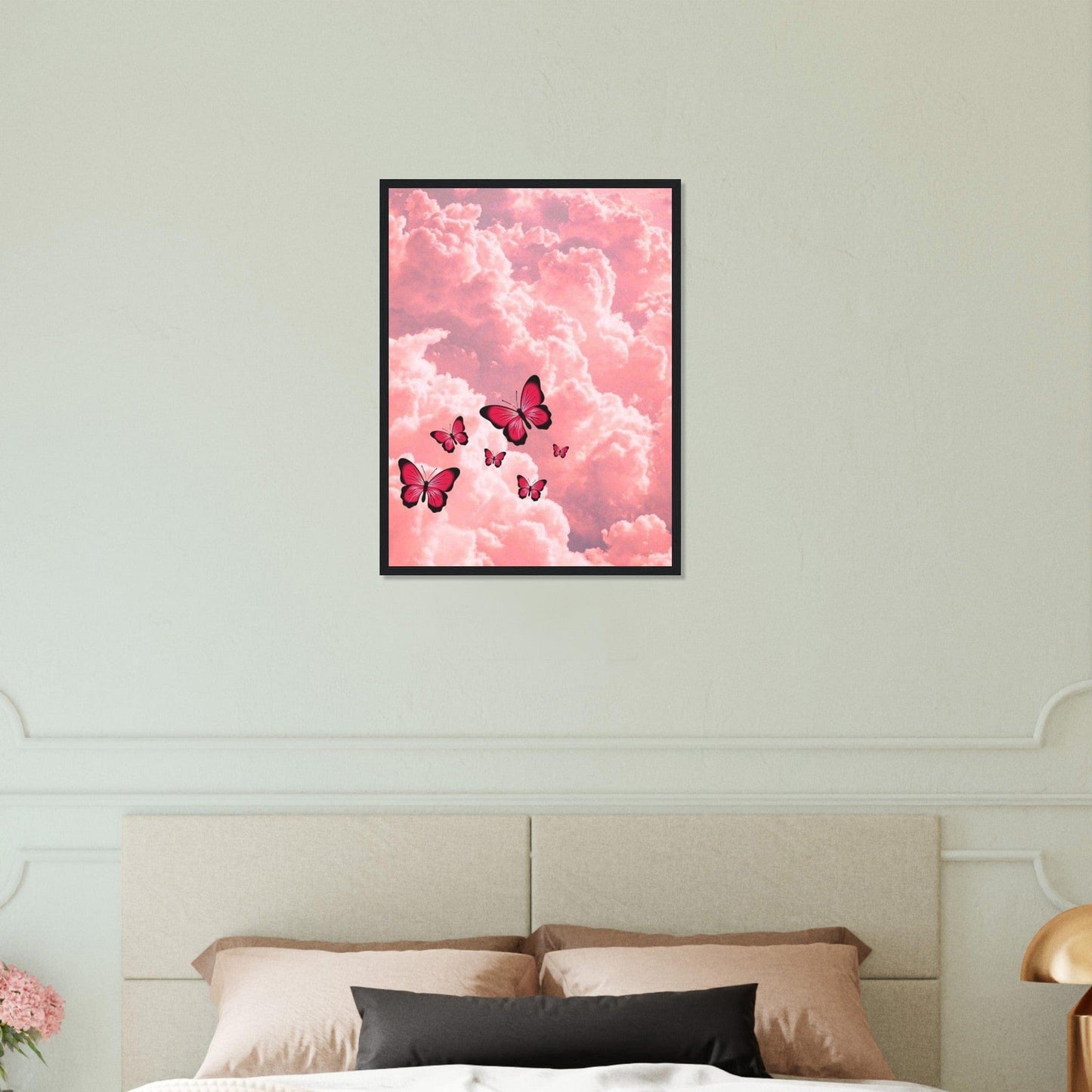 Gelato Print Material Tableau Avec Papillons