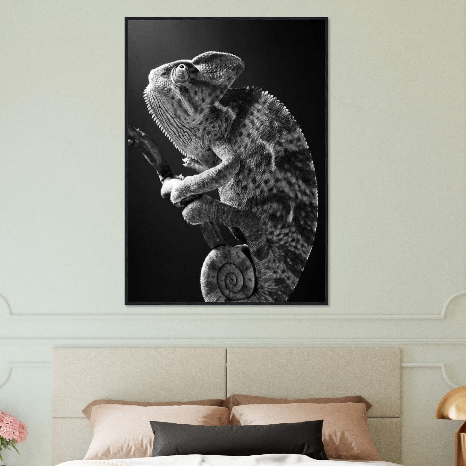 Canvanation Print Material Tableau Photo Noir Et Blanc-Animaux-Caméléon