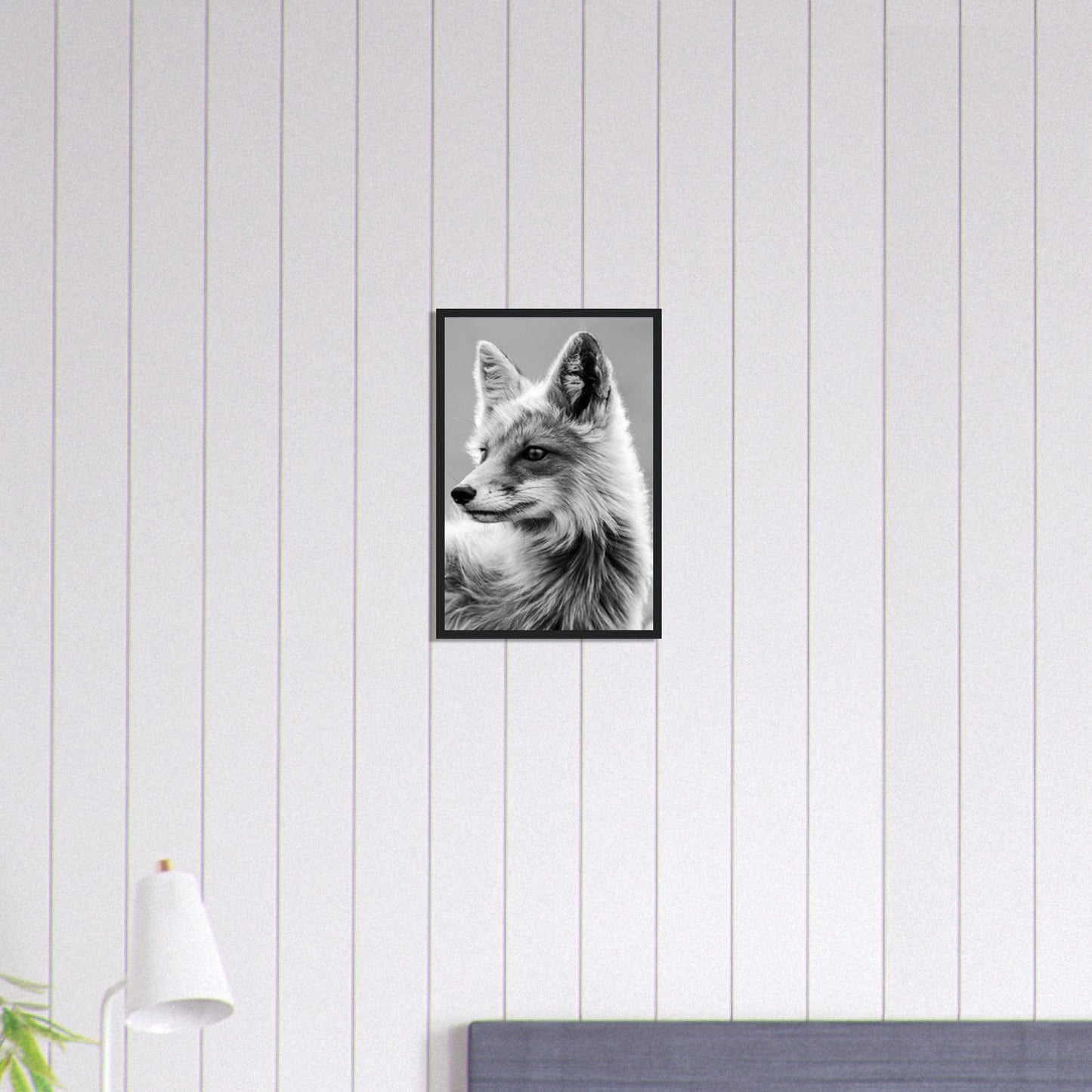 Canvanation Print Material 30x45 cm / 12x18″ Tableau Photo Noir Et Blanc-Animaux-Renard
