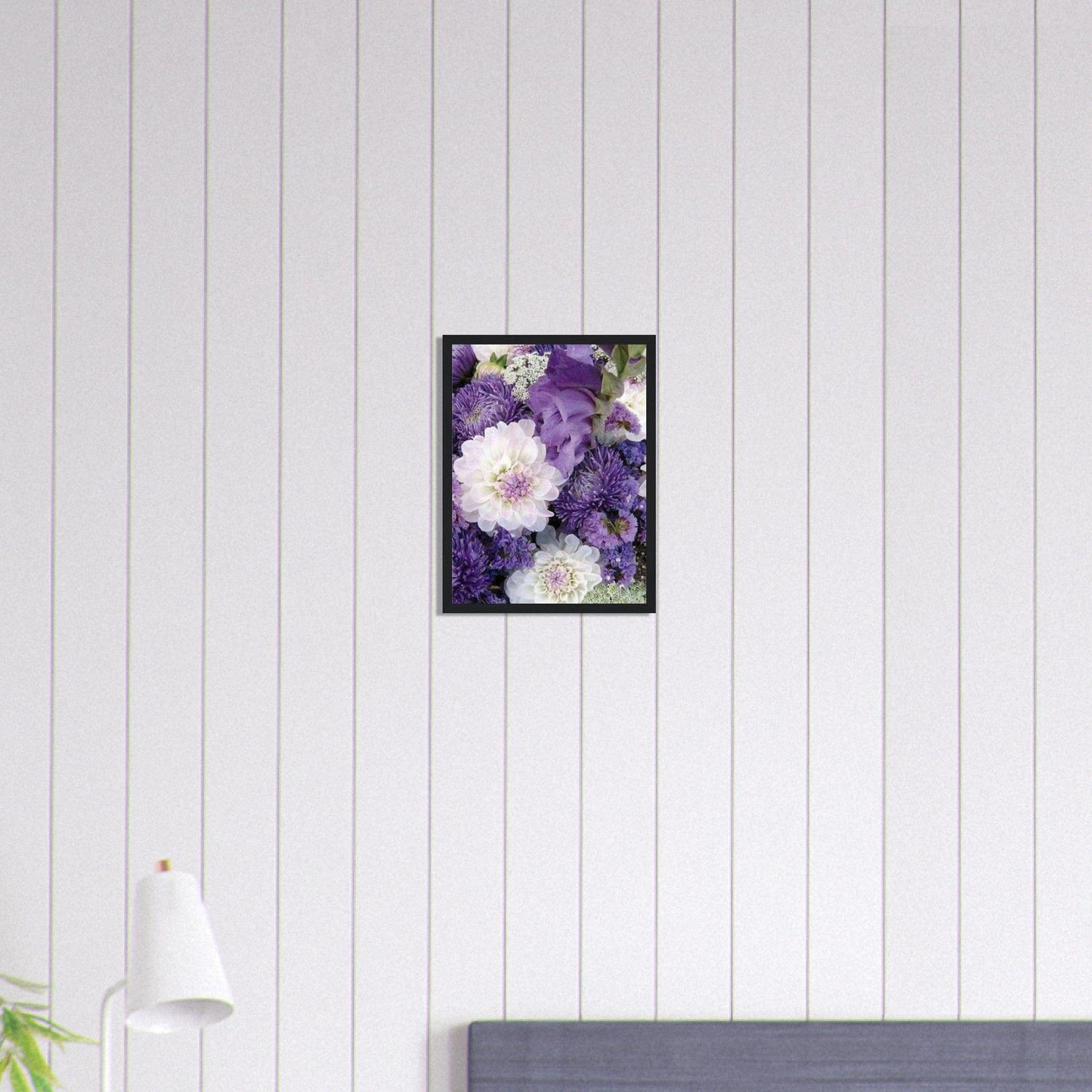 Canvanation Print Material 30x40 cm / 12x16″ Tableau Floral Blanc et Violet