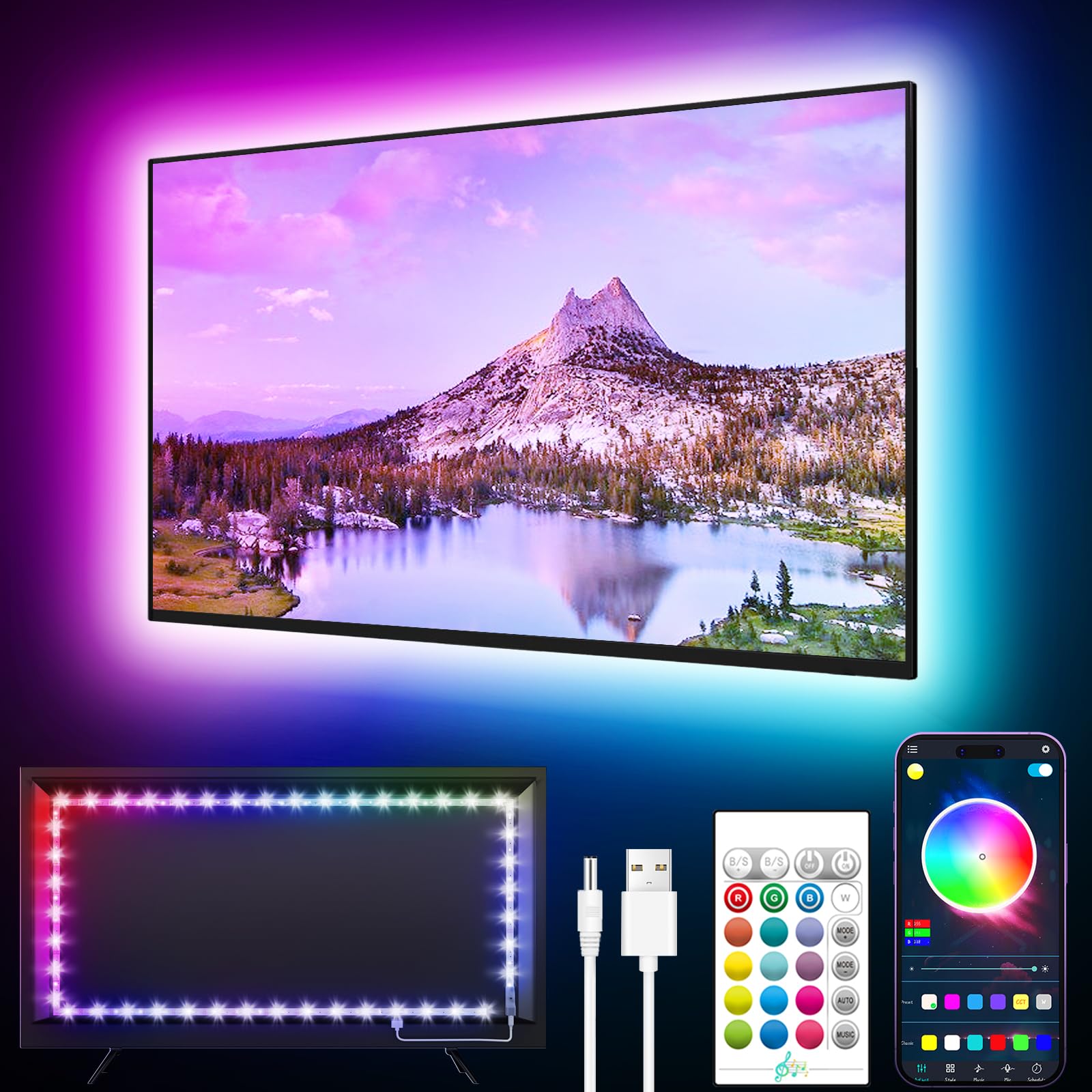 Canvanation Bande Lumineuse Flexible à LED USB