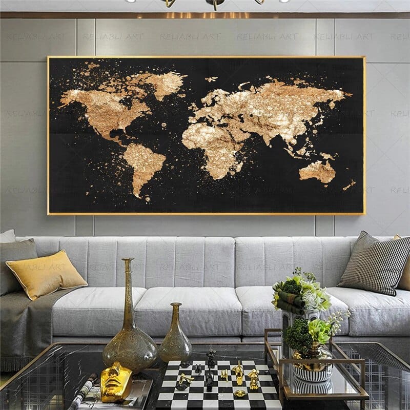 Canvanation Carte Du Monde En Toile