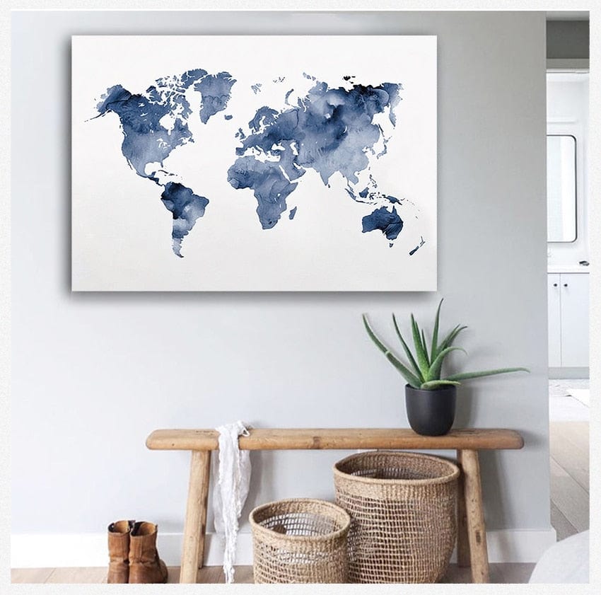 Canvanation Carte Du Monde Sur Toile