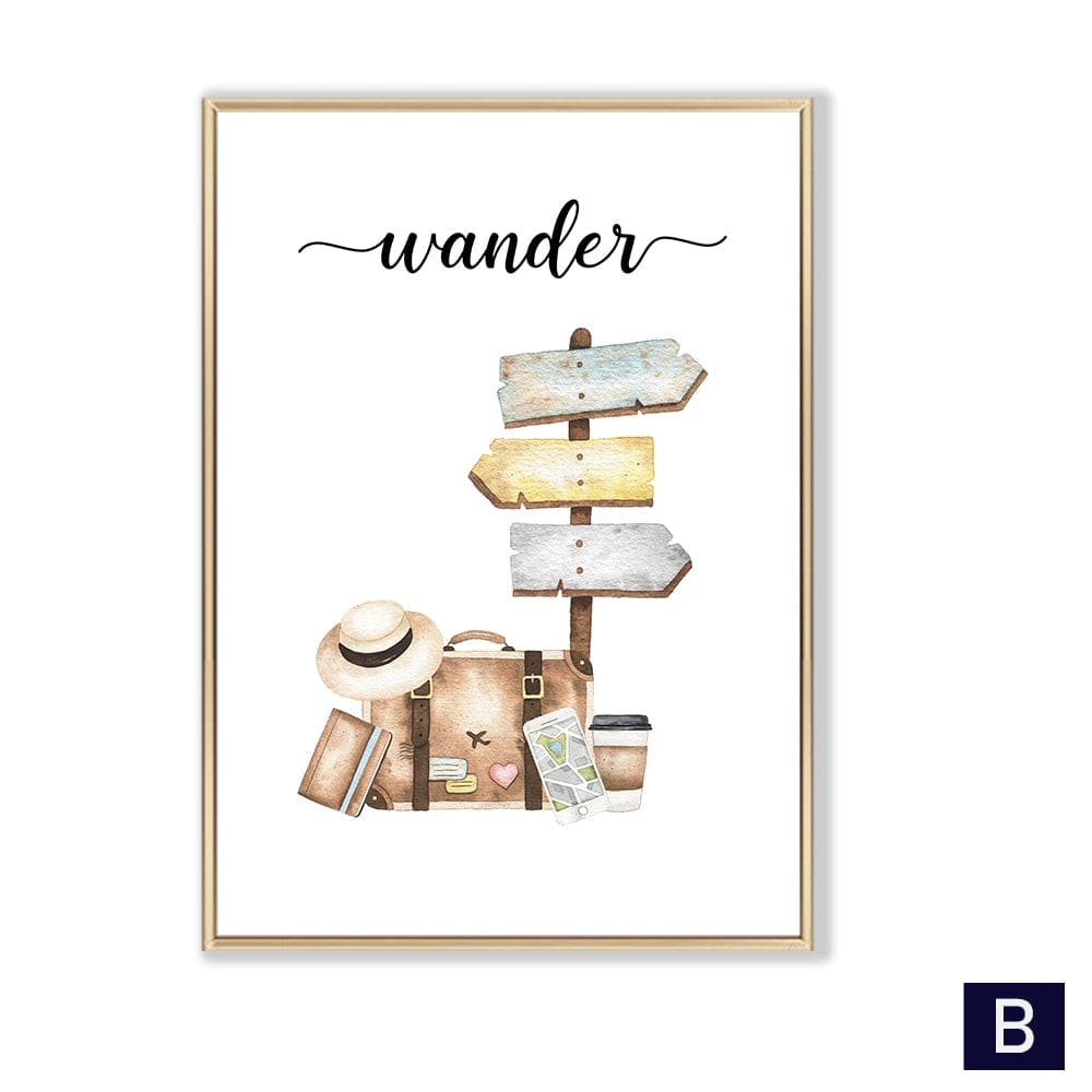 Canvanation 15x20cm No / 1302B Carte Monde Affiche