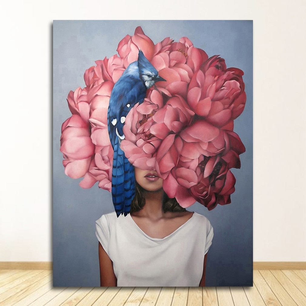 Canvanation 60x90cm / 0503XX08 Affiche Femme Fleurs Cheveux