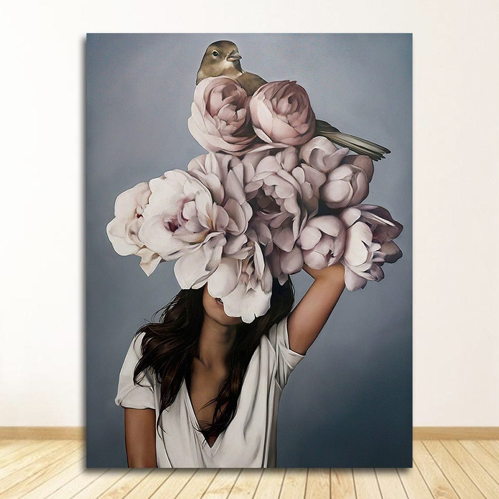 Canvanation 60x90cm / 0503XX02 Affiche Femme Fleurs Cheveux