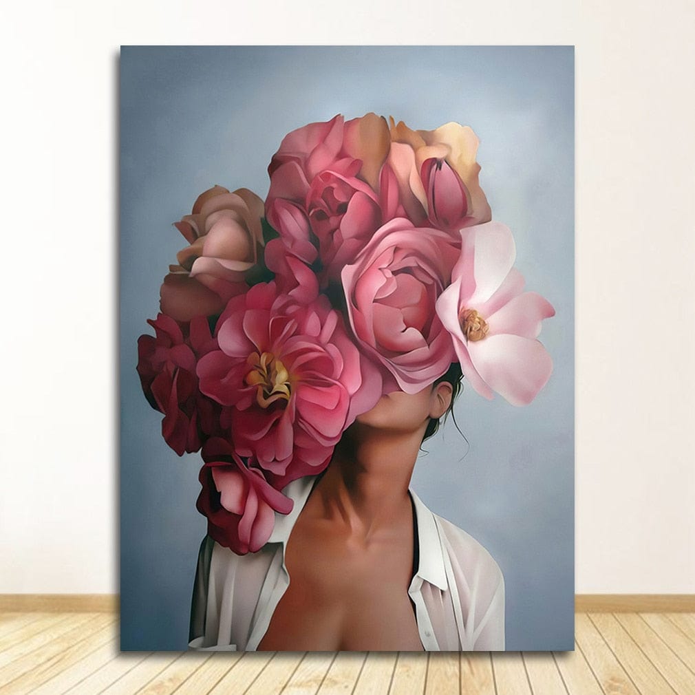 Canvanation 60x90cm / 0503XX07 Affiche Femme Fleurs Cheveux