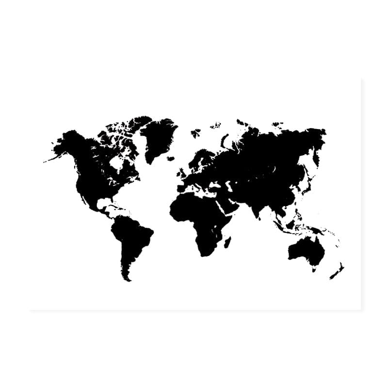 Canvanation World Map / 40x60 cm Map Monde Affiche