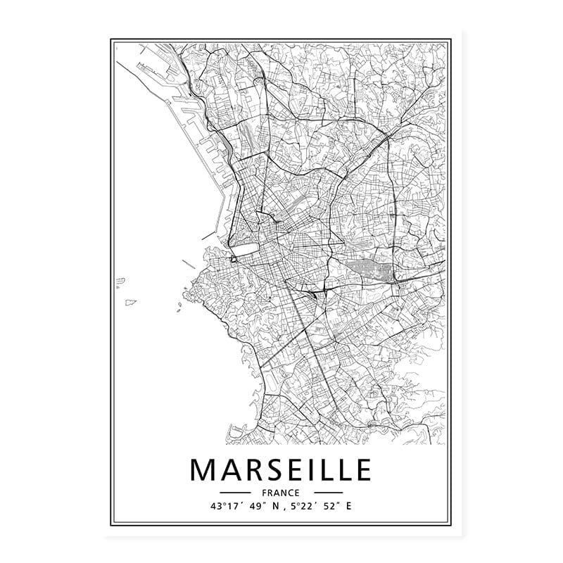 Canvanation Map Monde Affiche