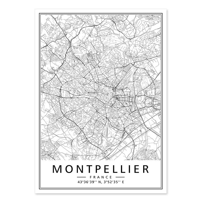 Canvanation Map Monde Affiche