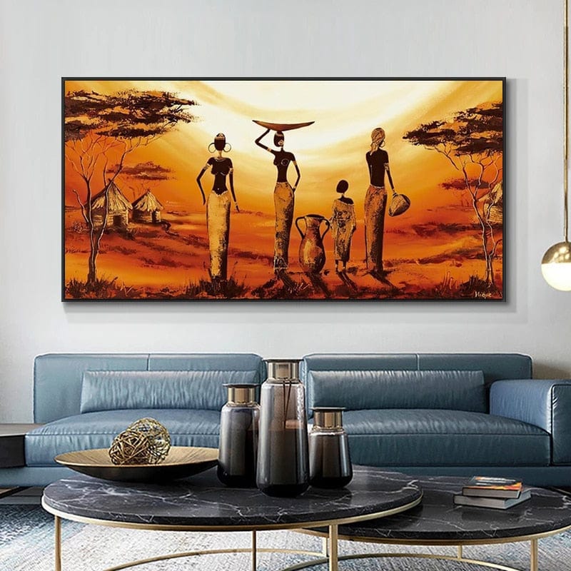 Canvanation Peinture Africaine Abstraite