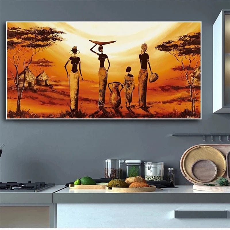 Canvanation Peinture Africaine Abstraite