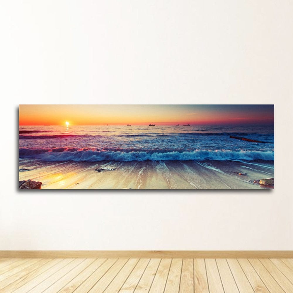 Canvanation 50x150cm / GX4221 Peinture Bord De Mer Plage