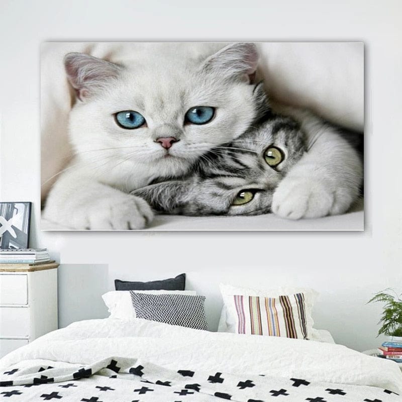 Canvanation Peinture Chat Blanc