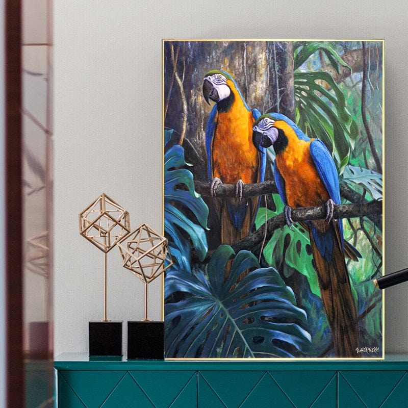 Canvanation Peinture Perroquet Sur Toile