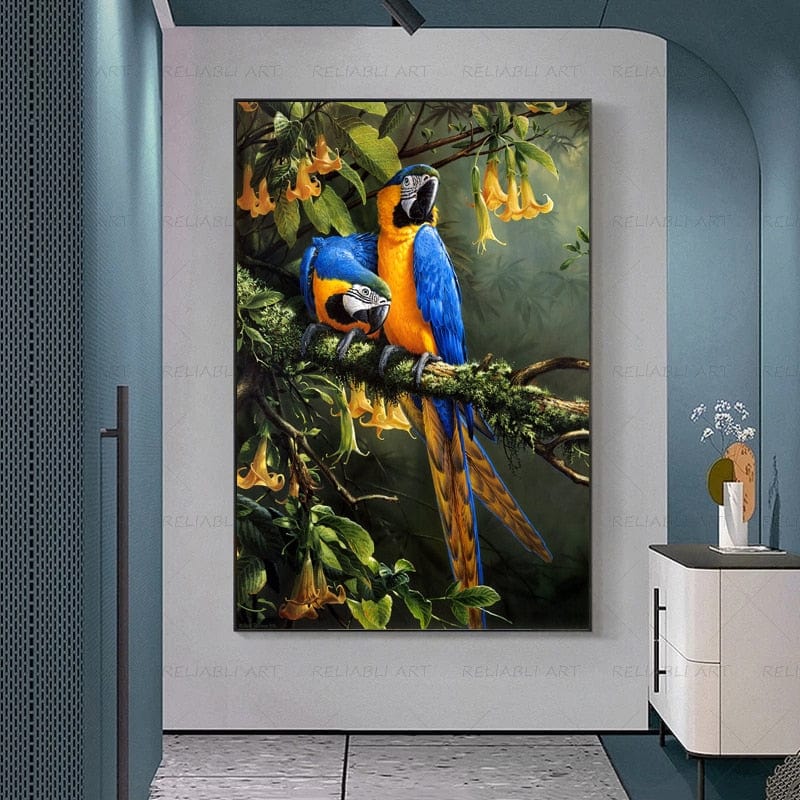 Canvanation Peinture Perroquet Sur Toile
