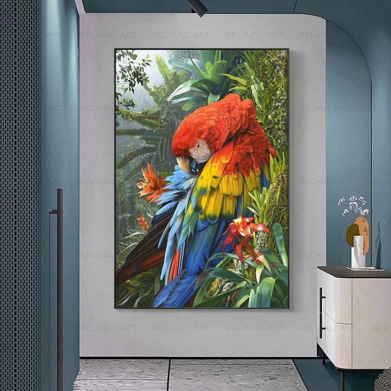 Canvanation Peinture Perroquet Sur Toile