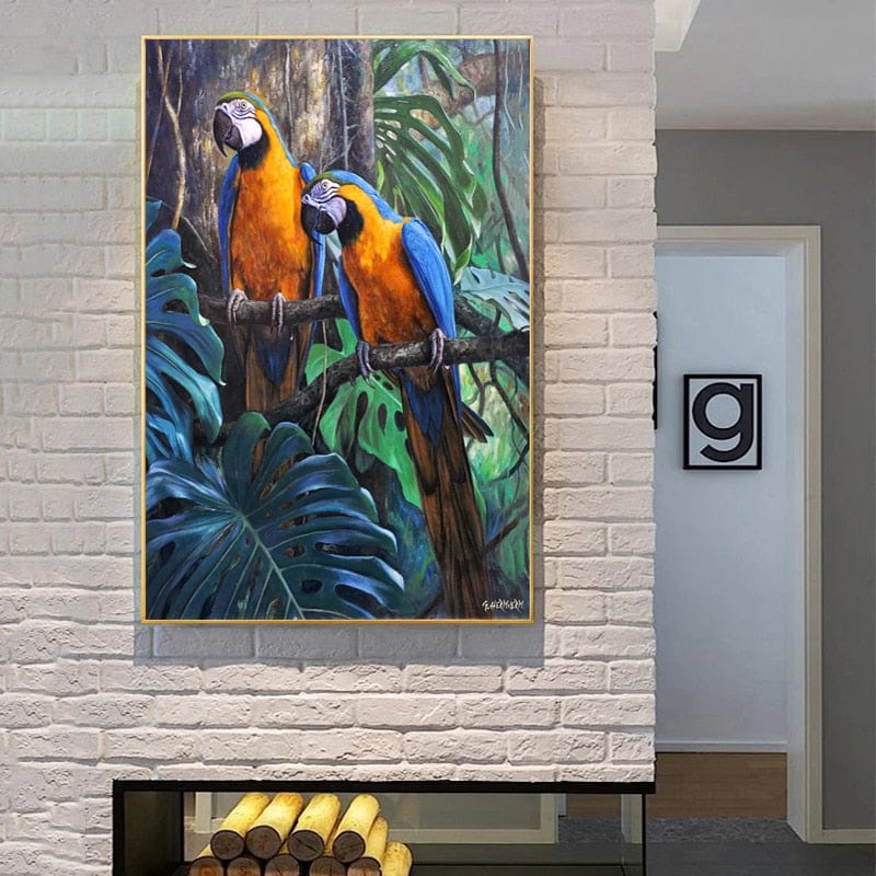 Canvanation Peinture Perroquet Sur Toile