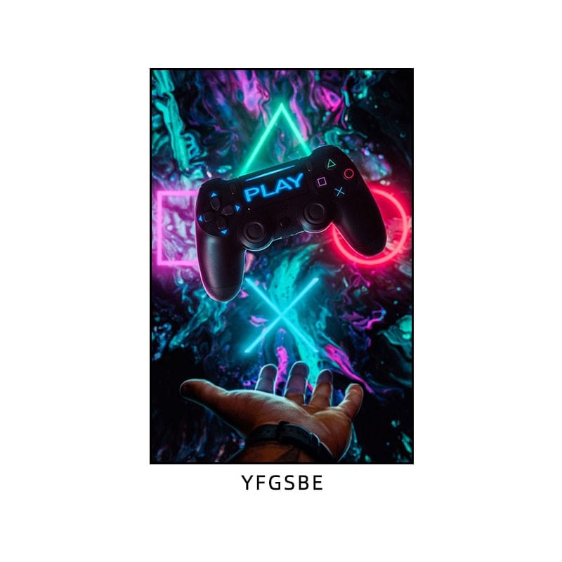 Canvanation Affiche "Manger, Dormir, Jouer, Répéter" Pour Gamer