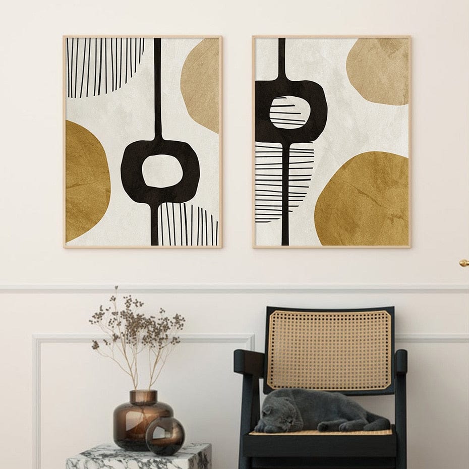 Canvanation Affiche Abstraite Noir Et Blanc