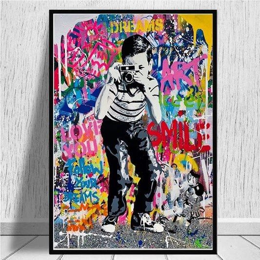 Canvanation 60x90cm Toile Banksy Street Art
