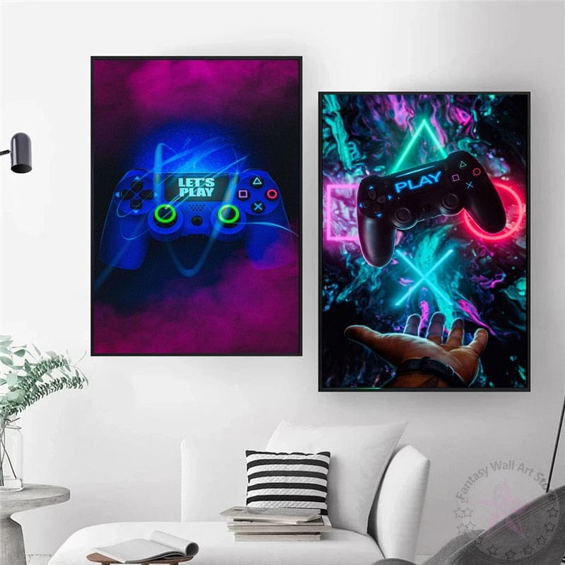 Canvanation Affiche "Manger, Dormir, Jouer, Répéter" Pour Gamer