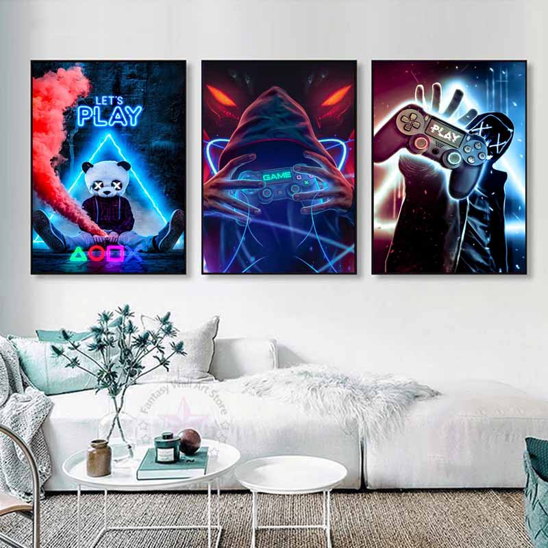 Canvanation Affiche "Manger, Dormir, Jouer, Répéter" Pour Gamer