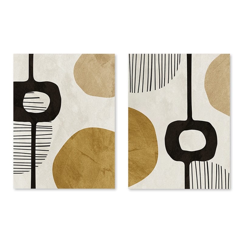 Canvanation 40x60 cm / A and B Affiche Abstraite Noir Et Blanc