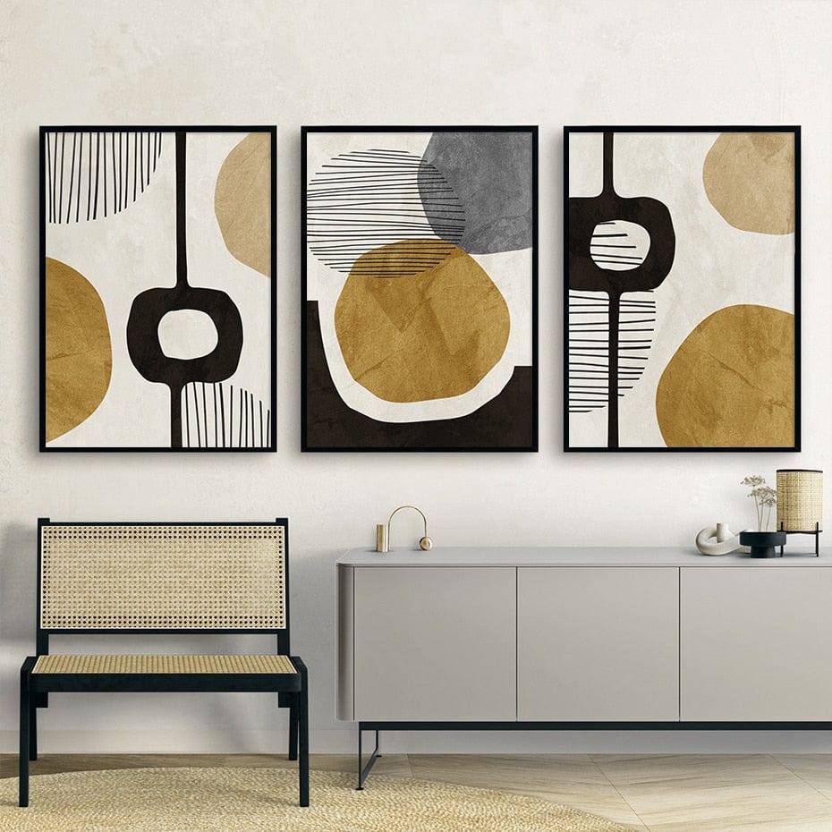 Canvanation Affiche Abstraite Noir Et Blanc