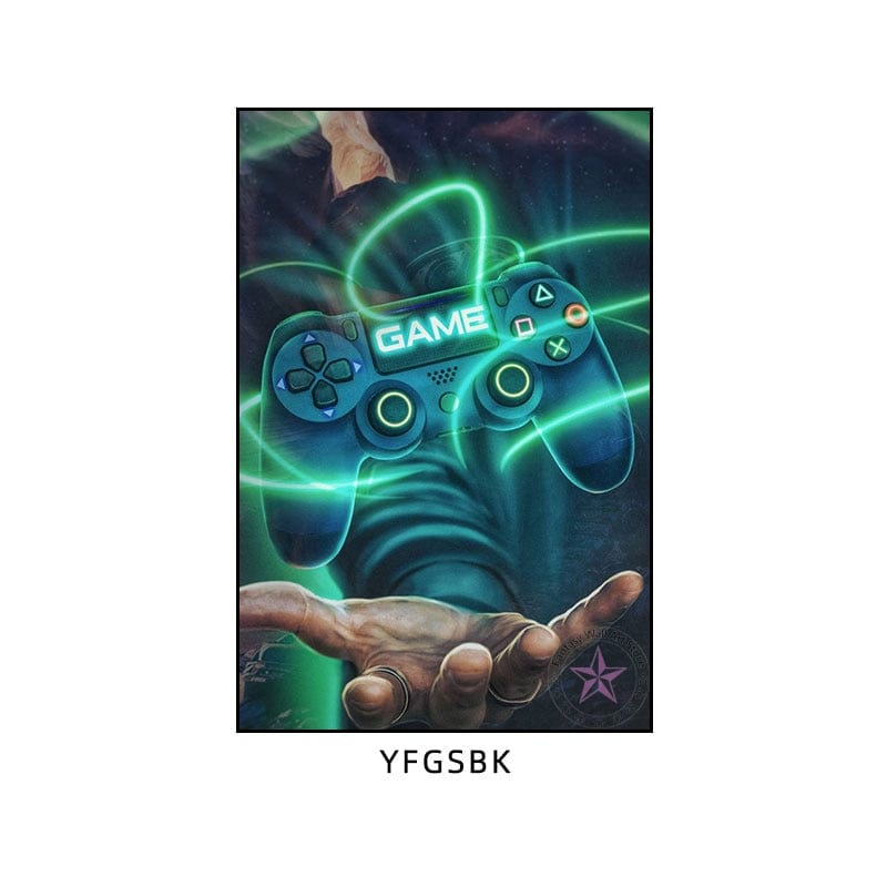 Canvanation Affiche "Manger, Dormir, Jouer, Répéter" Pour Gamer