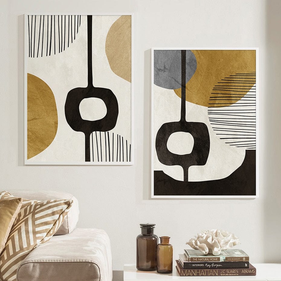 Canvanation Affiche Abstraite Noir Et Blanc