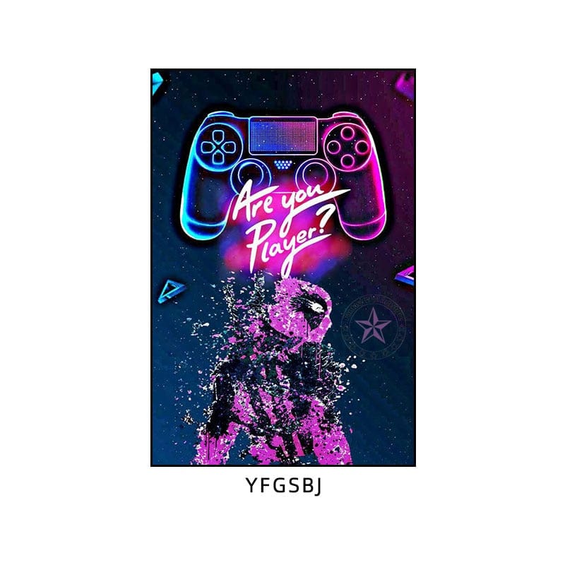 Canvanation 50x70cm / 5 Affiche "Manger, Dormir, Jouer, Répéter" Pour Gamer