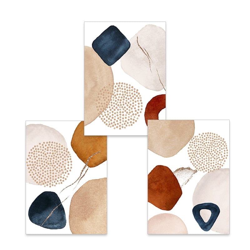 Canvanation 50x70 cm / SET8 3PCS Affiche Abstrait Grand Format